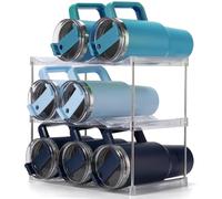 Dersyer Organisateur de bouteilles d'eau empilable pour gobelet Stanley de 1,2 l, porte-bouteille d'eau pour grande tasse, organisateur de gobelets pour armoire, étagère de rangement de bouteilles