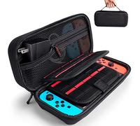 Deruitu Étui de Transport pour Nintendo Switch/Switch OLED - Compatible avec Adaptateur Secteur - Housse Sacoche de Transport à Coque Rigide Anti Choc Pochette avec Espace, 20 Cartouche de Jeux