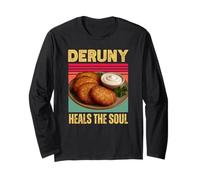 Deruny Heals The Soul Nourriture pour crêpes de Pommes de Terre ukrainiennes drôles Manche Longue