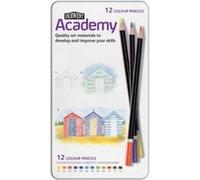 DERWENT ACADEMY COLOURING PENCILS HIGH -QUALITY PIGMENTS ASSORTED REF 2301937 [PACK 12] G