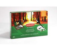Derwent Academy - Set 12 Peintures Acryliques dans un Coffret en Bois, Pinceau Palette et Papier Inclus, 2305674