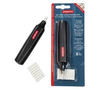 Derwent Gomme électrique pour crayon 2301931 - Fonctionne sur batterie - 8 embouts de rechange