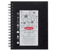 Derwent Big Book - Carnet à Croquis A5 Portrait avec Dos Rigide, 86 Pages, Papier Non-Acide, Reliure Spirale, Qualité Professionnelle, 2301608