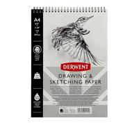 Derwent - Carnet de Croquis A4 Portrait avec Dos Rigide, 30 Feuilles de Papier Non-Acide, Reliure Spirale, Qualité Professionnelle, 2300139
