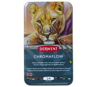 Derwent Chromaflow Artistes Crayons 24 Couleurs Boite Ensemble