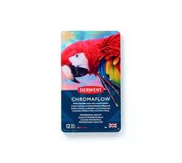 Derwent Chromaflow - Boîte de 12 Crayons de Couleurs, Mines Tendres de 3,5 mm, Faciles à Estomper, pour Dessin & Coloriage, Qualité Professionnelle, 2305856