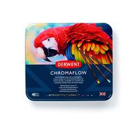 Derwent Chromaflow - Boîte de 48 Crayons de Couleurs, Mines Tendres de 3,5 mm, Faciles à Estomper, pour Dessin & Coloriage, Qualité Professionnelle, 2306013