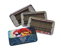 Derwent Crayons Chromaflow 2306262 - Lot de 100 en boîte métallique, noyau rond 3,5 mm, estompables