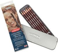 DERWENT Coloursoft crayons de couleur, 6pcs dans une boîte en métal