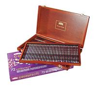 Derwent Coloursoft - Set de 72 Crayons de Couleurs dans un Coffret en Bois, Qualité Professionnelle, 0701031