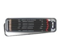 Derwent – Set de 6 crayons fusain (clair/moyen/foncé/blanc) taille-crayon inclus