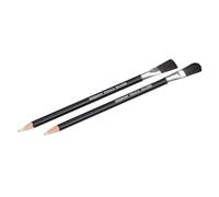Derwent Gomme à Crayon, Set de 2, Extrémités Crayon et Pinceau, Gommage Précis, Qualité Professionnelle, 2305809