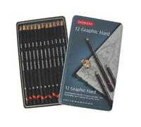 Derwent Graphic Hard 12 Crayons B-Hb-F-H-2h-3h-4h-5h-6h-8h-9h