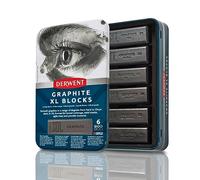 DERWENT Graphite - Boîte de 6 Craies Graphite Aquarellables au Format XL (60 mm), pour Croquis / Dessin / Marques Expressives, Qualité Professionnelle, 2306195