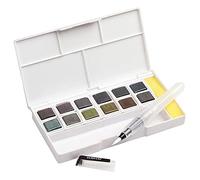Derwent Graphitint - Palette de Peinture de Voyage, 12 Couleurs, Pinceau Waterbrush et Éponge Inclus, Qualité Professionnelle, 2305790