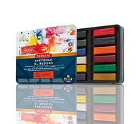 Derwent Craies aquarellables Inktense XL – Boîte 12 couleurs (60 mm) Qualité professionnelle