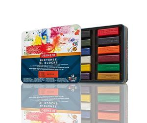 DERWENT Inktense - Boîte de 12 Craies de Couleurs Aquarellables au Format XL (60 mm), pour Croquis / Dessin / Marques Expressives, Qualité Professionnelle, 2306162