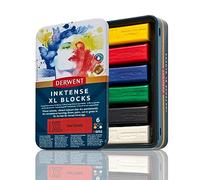 DERWENT Inktense - Boîte de 6 Craies de Couleurs Aquarellables au Format XL (60 mm), pour Croquis / Dessin / Marques Expressives, Qualité Professionnelle, 2306161