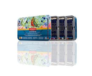 Derwent Inktense - Set de 100 Crayons de Couleur Aquarellables Permanents dans une Boîte en Métal, Crayons pour Déssins Indélibiles Premium, Mine de 4 mm, Qualité Professionnelle (2306130)