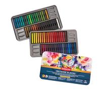 Derwent Inktense - Set de 72 Craies Aquarellables 8 mm, pour Dessin / Coloriage / Peinture sur Papier & Tissu, Qualité Professionnelle (2301980)