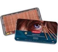 DERWENT Lightfast crayons de couleur à l'huile, 36pcs dans une boîte en métal