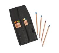 DERWENT Pocket Wrap - Mini Trousse à Crayons Enroulable, Accueille jusqu'à 12 Crayons de Couleurs, Qualité Professionnelle, Coloris Noir (2306221)