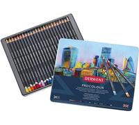 DERWENT Procolour crayons de couleur à pigments, 24 pièces dans une boîte en métal