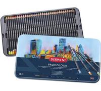DERWENT Procolour crayons de couleur à pigments, 36pcs dans une boîte en métal