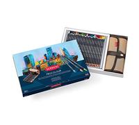 Derwent Procolour - Set de 24 Crayons de Couleur dans une Trousse Enroulable, Mines Rondes Solides de 4 mm, Texture Lisse, pour Dessin & Coloriage, Qualité Professionnelle (2302583)