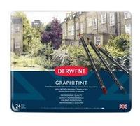 Crayons - Derwent - Graphitint - 24 Crayons - Aquarellables - Qualité Professionnelle