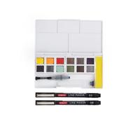 Derwent - Set Lineetwash - Carrés Aquarellables Inktense Et Graphitint