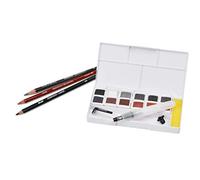 Derwent Shade & Tone - Set de 12 Peintures et 4 Crayons de Plusieurs Gammes, Inktense/Graphitint/Tinted Charcoal inclus, Qualité Professionnelle, 2305903 Multicolore Taille Unique