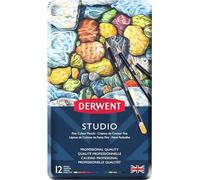 Derwent Studio - Set de 12 Crayons de Couleurs, Qualité Professionnelle, 32196