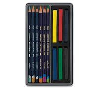Derwent Boîte Métallique De Peinture Aquarelle Et Crayons 12 Unités