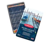 Derwent Watercolour - Set de 12 Crayons de Couleurs Aquarellables, Qualité Professionnelle, 32881