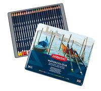 Derwent Watercolour - Set de 24 Crayons de Couleurs Aquarellables, Qualité Professionnelle, 32883