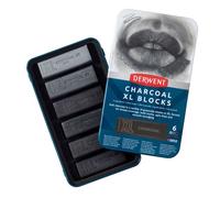 Derwent - Xl Charcoal - Boîte Métal 6 Blocs De Fusain Aquarellable