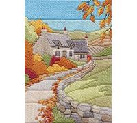 Derwentwater Designs Cottages Kit de broderie au point long Motif automne