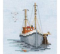 Derwentwater Designs Kit point de croix Motif bateau Minuet Table de pêche