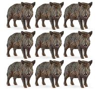 Derwrtup 9 Pièces Figurine Sanglier - Figurine Sanglier Sauvage - Figurine Realistique - Jouet Animal Modèle Chiffres Simulation Vie Sauvage Jungle Réaliste Animaux De La Forêt Jouet pour À Pa