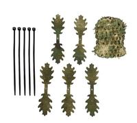 Derwrtup Bandes de camouflage pour casque | 5 bandes de feuille de camouflage pour dissimuler des sacs à dos | Décoration pour casquette avec 5 attaches | Pour les voyages, la chasse, les exercices