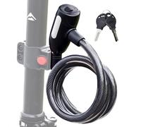 Derwrtup Câble antivol pour vélo,Chaîne épaisse en acier trempé et verrous de sécurité longs | Serrure à clé pour vélo, gril, portail, clôture, porte, voiture électrique, cyclomoteur, scooter et