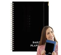 Derwrtup Carnet de planification journalier, carnet de rendez-vous | Organiseur à, agenda journalier 2025, journal quotidien pour l'école, la salle de classe, les devoirs