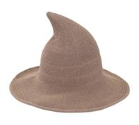 Derwrtup Chapeau de sorcière pour Halloween - Chapeau de sorcière en tricot d'Halloween avec large bord - Accessoire de déguisement léger pour hommes et adultes - Bals masqués - Spectacles sur scène