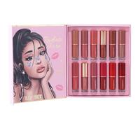 Derwrtup Coffret De Rouges À Lèvres Mat Velours - 12 Pièces Trousse de Maquillage Lèvres Résistant aux Traces | Set de Rouges à Liquides Mat Nude | Pour Voyage D'Affaires Scène Rendez-Vous