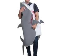 Derwrtup Costume de requin | Costume de requin d'Halloween amusant pour adulte | Jeu de déguisement réglable Accessoires pour fêtes d'anniversaire et carnaval