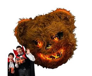 Derwrtup Costume de Visage Animal Lumineux, Costume de Visage Animal Éclairant, Masque de Lapin Effrayant, Couvre-Visage Drôle, Réglable, pour Halloween, Cosplay, pour Adultes