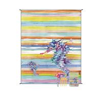 Derwrtup Couverture de pique-nique en plein air, couverture de pique-nique de plage - Couverture de plage imperméable de 200 x 180 cm - Tapis de camping léger avec 4 poches d'angle et 4 stylos - Tapis