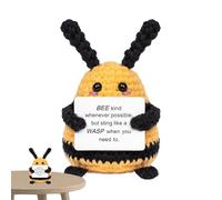 Derwrtup d'abeilles au Crochet, Abeille pour Soutenir Les émotions, en Tricot Doux et Fait à la Main, Abeille en Crochet Positif, pour Petite Amie, Fils, Petit ami, sœur