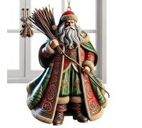 Derwrtup Décorations de Noël en acrylique, décorations de sapin de Noël en acrylique, pendentif de légende plate, ornement souvenir, pendentif de voiture, pendentif d'hiver pour la décoration de Noël